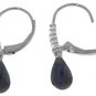 DD-3306W: 14K.GOLD LEVER BACK EARRINGS W/ NR. DIAMONDS & SAPPHIRE