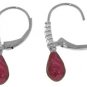 DD-3305W: 14K.GOLD LEVER BACK EARRINGS WITH NR. DIAMONDS & RUBYS