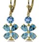 DD-1518W: 14K. SOLID GOLD NECKLACE NATURAL BLUE TOPAZ AND PEARL