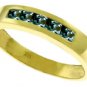 DD-R-3987W:  14K. SOLID GOLD RING WITH  NATURAL  GREEN SAPPHIRES