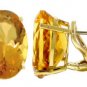 DD-R-1831Y: 14K. SOLID GOLD RING  NATURAL OVAL SHAPE 10x14 CITRINE