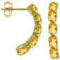 DD-3202Y: 14K. SOLID GOLD EARRINGS WITH NATURAL  CITRINES