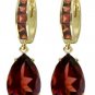 DD-R-2605Y: 14K. SOLID GOLD RING WITH NATURAL PEAR SHAPE GARNET