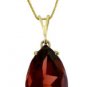DD-R-2605Y: 14K. SOLID GOLD RING WITH NATURAL PEAR SHAPE GARNET