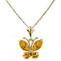 DD-2361Y: 14K. SOLID GOLD BUTTERFLY RING WITH NATURAL  CITRINES