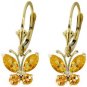 DD-2361Y: 14K. SOLID GOLD BUTTERFLY RING WITH NATURAL  CITRINES
