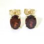 DD-2087W: 14K. WHITE SOLID GOLD RING WITH  NATURAL OVAL GARNET