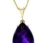 DD-R-1247Y: 14K. SOLID GOLD RING WITH NATURAL DIAMOND & AMETHYST