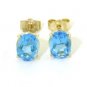 DD-1315W: 14K.SOLID WHITE GOLD RING WITH  NATURAL OVAL BLUE TOPAZ