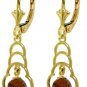 DD-4143Y: 14K. SOLID GOLD EARRINGS WITH NATURAL GARNETS