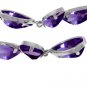 DD-3461W: 14K. GOLD CHANDELIER EARRINGS WITH NATURAL AMETHYSTS
