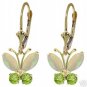 DD-2202Y: 14K GOLD BUTTERFLY EARRING WITH NATURAL OPAL & PERIDOT