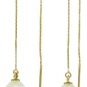 DD-3941: 14K. SOLID GOLD THEADED DANGLES EARRINGS WITH PEARLS