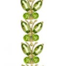 DD-2625Y: 14K. SOLID GOLD BUTTERFLY  BRACELET WITH  PERIDOTS