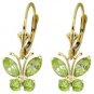 DD-2625Y: 14K. SOLID GOLD BUTTERFLY  BRACELET WITH  PERIDOTS