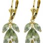DD-2598Y: 14K SOLID GOLD NECKLACE WITH NATURAL GREEN AMETHYSTS