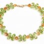 DD-1634Y: 14K. GOLD TENNIS BRACELET W/NATURAL  PERIDOT & CITRINE