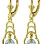 DD-4141W: 14K. SOLID GOLD EARRINGS WITH NATURAL BLUE TOPAZ