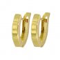 DD-1090Y : 14K. SOLID GOLD OVAL HOOP HUGGIE EARRING