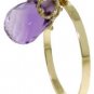 DD-2690Y: 14K. SOLID GOLD NECKLACE WITH NATURAL  AMETHYST