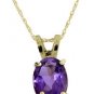 DD-1314Y: 14K. SOLID GOLD RING WITH  NATURAL OVAL AMETHYST