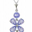 DD-2106W: 14K. WHITE GOLD NECKLACE WITH NATURAL TANZANITE