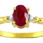DD-R-1292W: 14K. WHITE GOLD RING WITH NATURAL DIAMONDS & RUBY