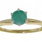 DD-2848Y: NATURAL EMERALD SOLITAIRE RING IN 14K SOLID YELLOW GOLD