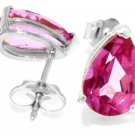 DD-1922W: PEAR SHAPED NATURAL PINK TOPAZ STUDS IN 14K. WHITE GOLD
