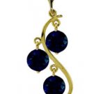 DD-2092Y: NATURAL SAPPHIRE CHANDELIER NECKLACE IN 14K YELLOW GOLD