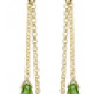 DD-1455Y: NATURAL PERIDOT STUD & DANGLE EARRINGS: 14K YELLOW GOLD