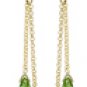 DD-1455Y: NATURAL PERIDOT STUD & DANGLE EARRINGS: 14K YELLOW GOLD