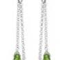 DD-1455W: NATURAL PERIDOT STUD & DANGLE EARRINGS: 14K. WHITE GOLD