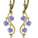 DD-2104W: NATURAL TANZANITE CHANDELIER EARRINGS IN 14K WHITE GOLD