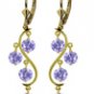 DD-2104W: NATURAL TANZANITE CHANDELIER EARRINGS IN 14K WHITE GOLD