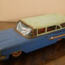 Blue Station Wagon with Green top metal car