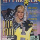 Lita Ford autographed magazine cover