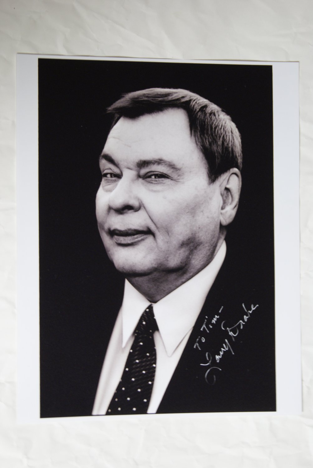 Larry Drake autographed photograph