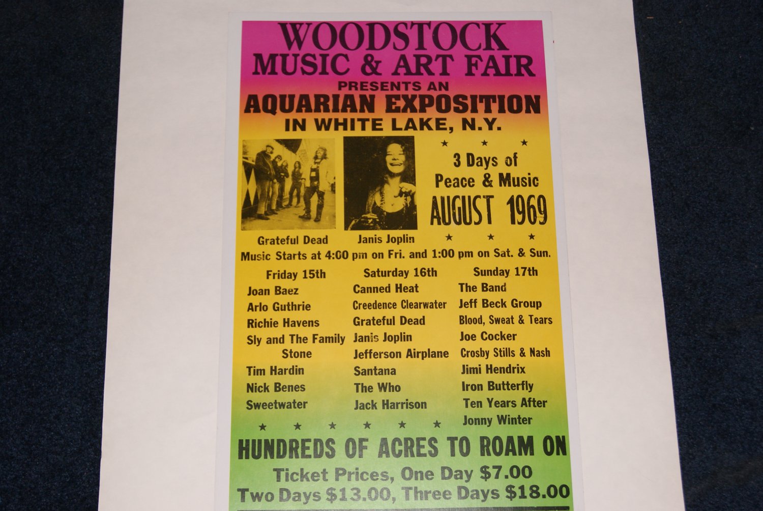 Woodstock / Sid Bernstein presents placards/posters