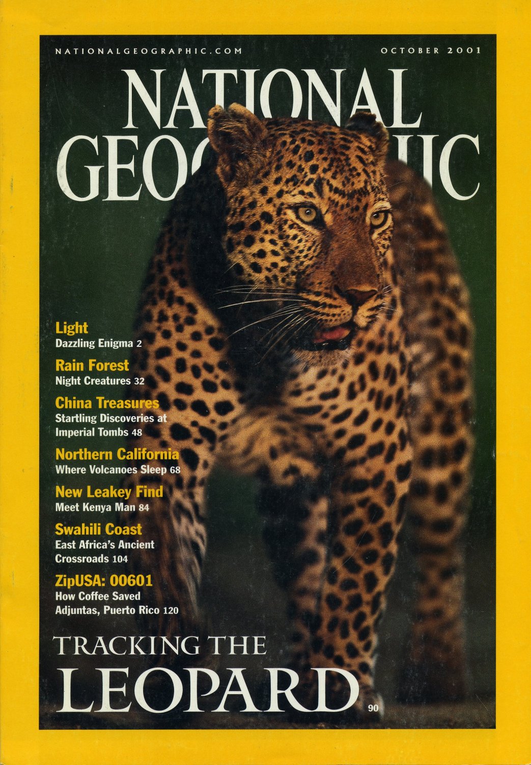 National Geographic October 2001 Tracking The Leopard