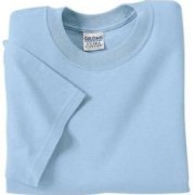 Light Blue - S Sleeve, One Color Logo Printed Back & Front