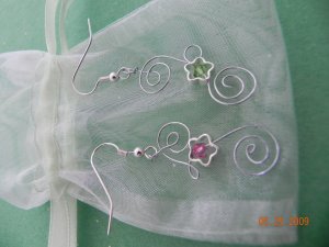 Double Swirl Swarovski earrings
