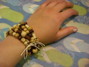 Handmade Natural Wood Elements Bracelet