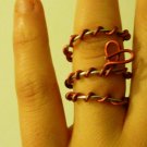 Candy Cane Heart Charm ring