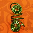 Emerald Green Twin Spiral Ring