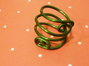 Emerald Green Scroll Ring