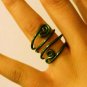 Emerald Green Scroll Ring