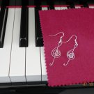 Treble Clef Swarovski Crystal Earrings