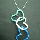 Dangling Heart Trio pendant w/ chain