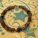 Purple Spiral w Glass Beads bracelet